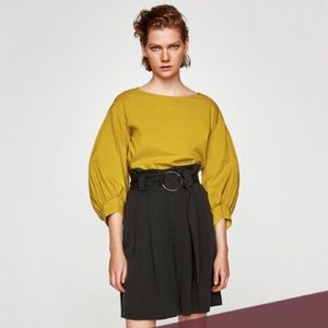 Zara poplin too with puffy sleeve